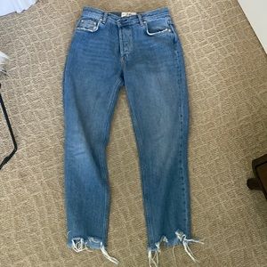 Very soft medium wash mom jeans